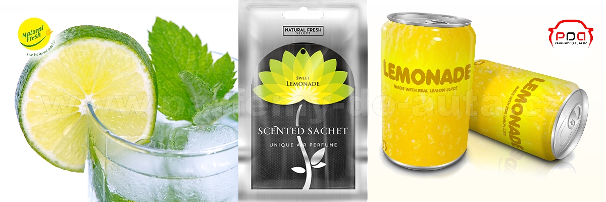 Vonný sáček - závěsný pytlík Scented Sachet Silver Sweet Lemonade - Sladká Citrónová limonáda Natural Fresh